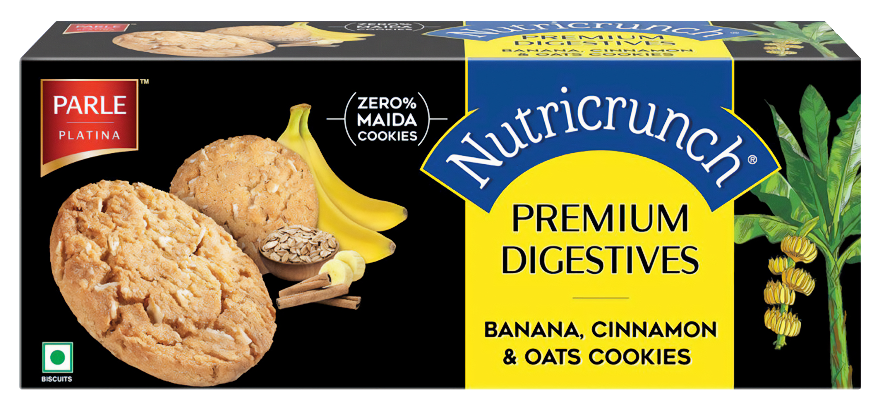 Nutricrunch Banana cinnamon, Cashew, Oat cookies 75gr